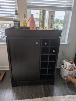 West Elm bar and wine rack