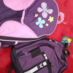 Small Pink and Purple Backpack 
