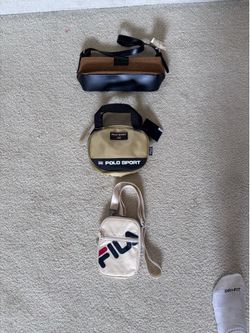 3 Designer Crossbody Bags Lot – FILA, Polo Sport & Fashion Shoulder Bag