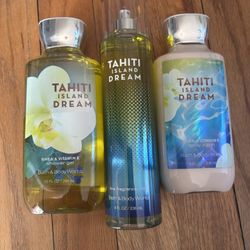 Bath & Body Works TAHITI ISLAND DREAM 3 piece Set UNOPENED NEW