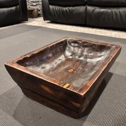 wood carved sink