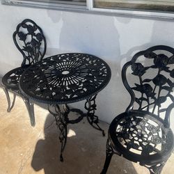 Wrought Iron table and chairs