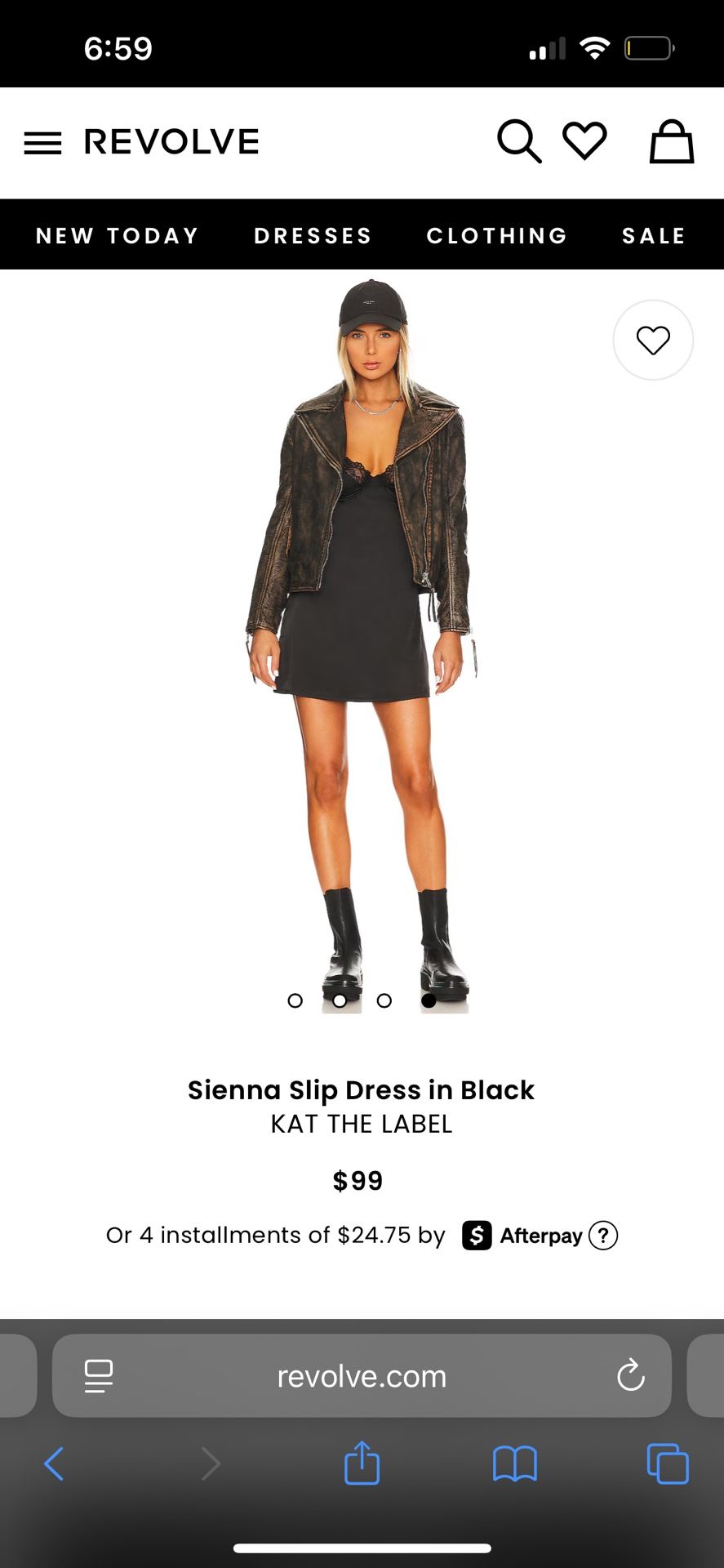 Black Silk Slip Dress - Kat The Label
