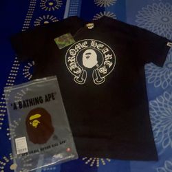 Bape x chrome heart tee