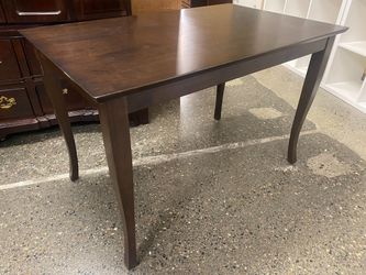 Dark Wooden Rectangular Dining Table