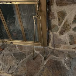 Heavy Brass Fireplace Tool