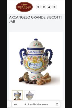 Brand New Arcangelo Grande Biscotti Jar - Never Taken Out of the Box - $200 - 51 & Thinderbird