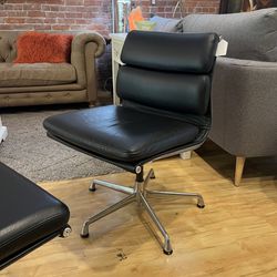 Authentic Eames Pad Chair + Foot Stool