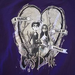 Tim Burton’s Corpse Bride Purple T-shirt Unisex / Mens Large