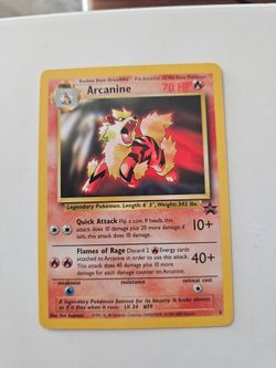 NM 2000 POKEMON PROMO BLACK STAR POKEMON LEAGUE #6 ARCANINE