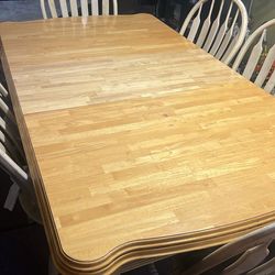 Heavy Wooden Table Set
