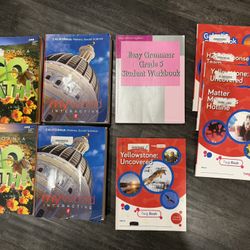 Grade 5 Elementary Teaching Curriculum Books (science, History, Grammar, Math)