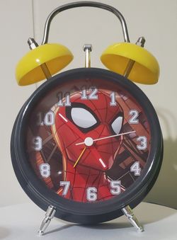 Marvel Spiderman SMC100TB Quartz Analog Twin Bell Alarm Clock

