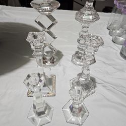 Candle Holders Diffent Sizes And Shapes All For 10dls