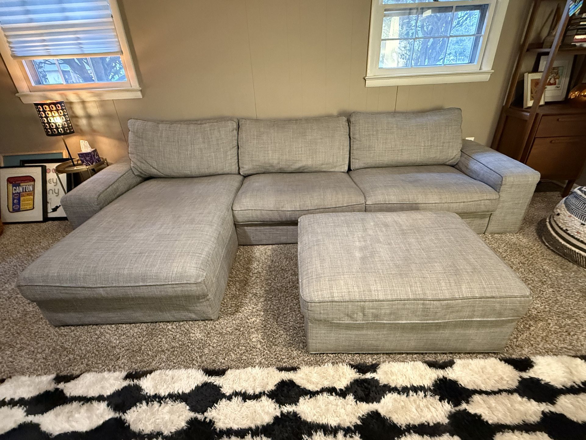 Modular Sofa with chaise and Ottoman 