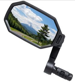Bar End Bike Mirrors, High–Definition Convex Glass Lens for Scooter Electric Bicycle, Scratch Resistant, Ebike Safe Rearview Mirror for Left Side BT-0