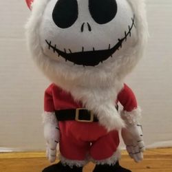 Nightmare Before Christmas ANIMATED PLUSH SANTA JACK SKELLINGTON Dancing Music 