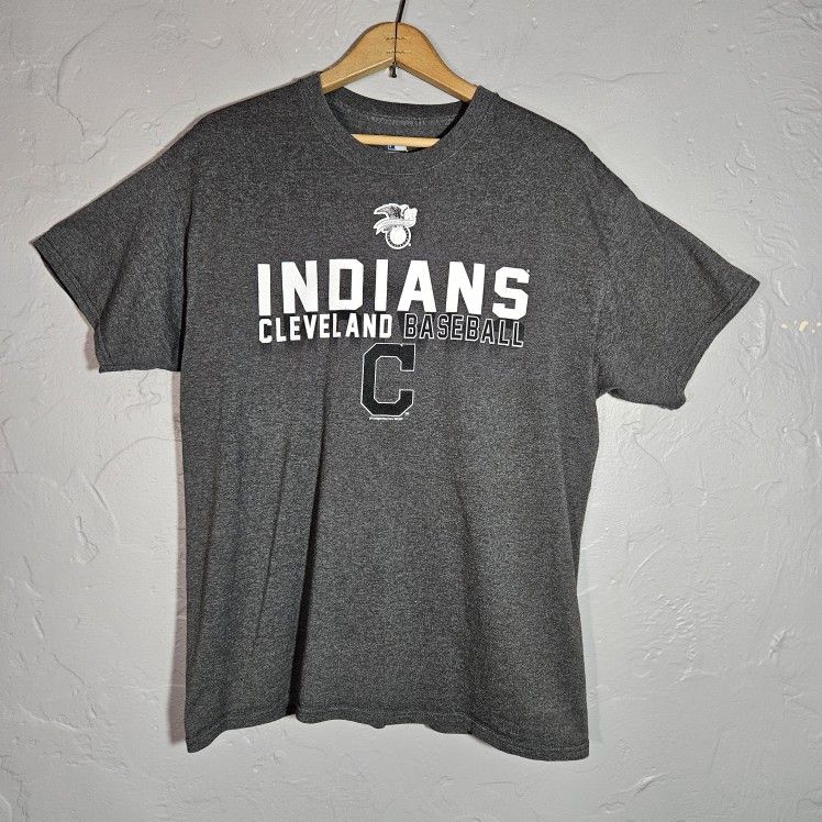Cleveland Indians Baseball Men's Size Large Grey Genuine Merchandise T-shirt