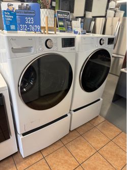 🌸 WEEKEND SALE  🌸  LG Washer and Dryer with Pedestals for Storage
