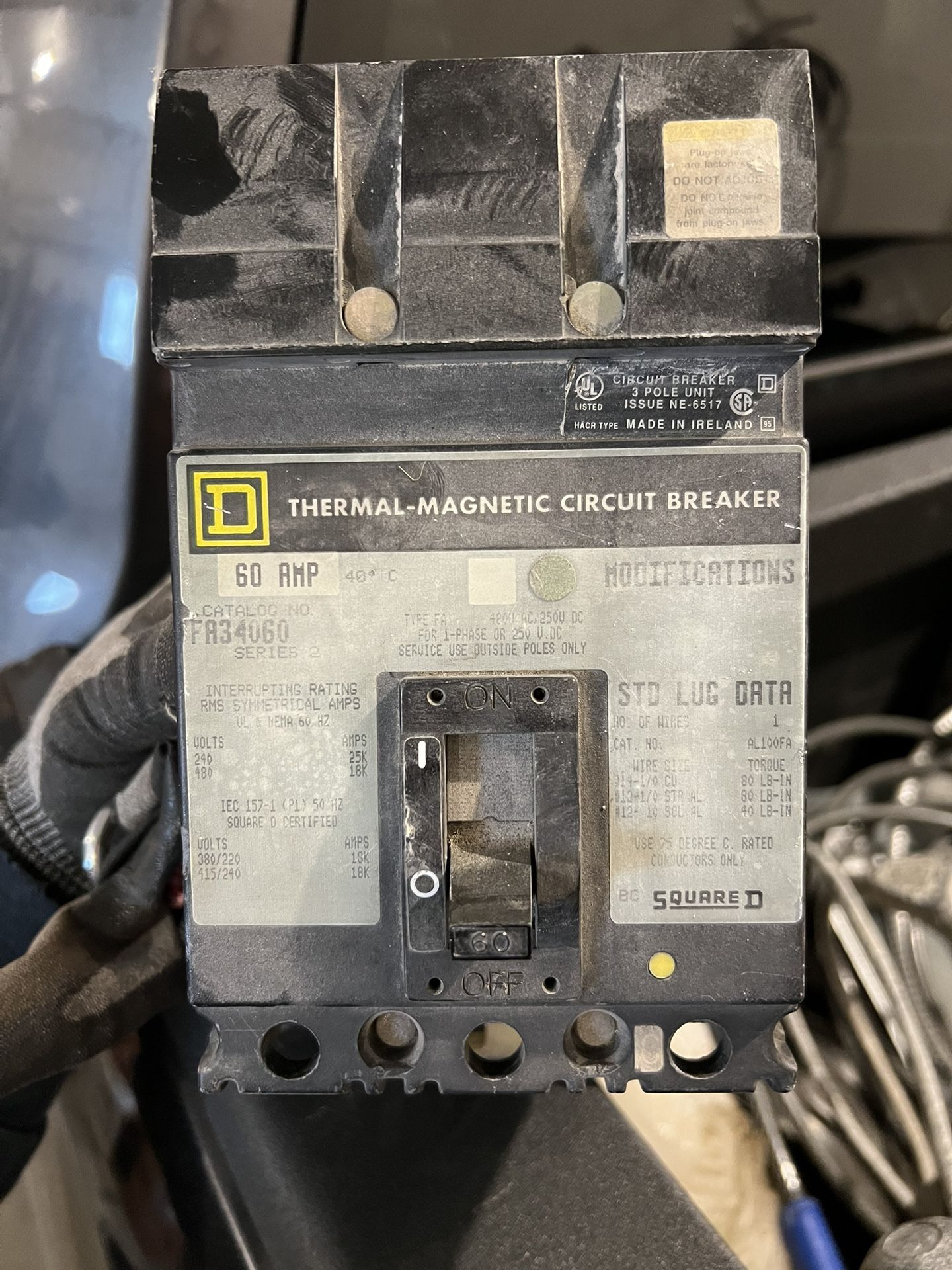 I Line 60 Amp 3 Phase Breaker