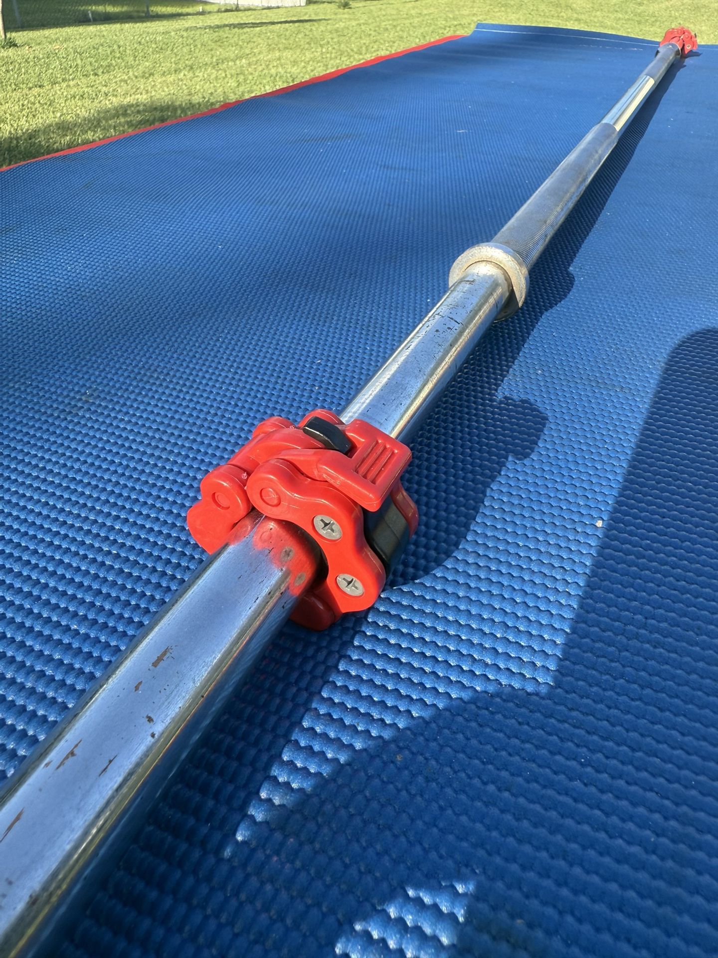 6’ Solid Steel Standard Barbell With New Quick Locking Collars