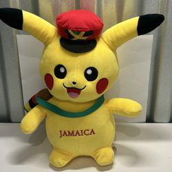 RARE Pokémon Jamaican PIKACHU Plush Toy Doll  Jamaica Sold As Is
