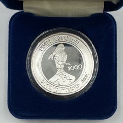 2000 Disney Cruise Line Fine Silver Coin With Ogp And Coa 