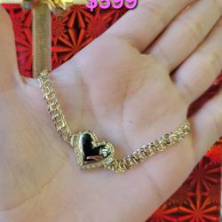 Valentines Special 2026 Only Gold Monaco Heart Chino Link Bracelet