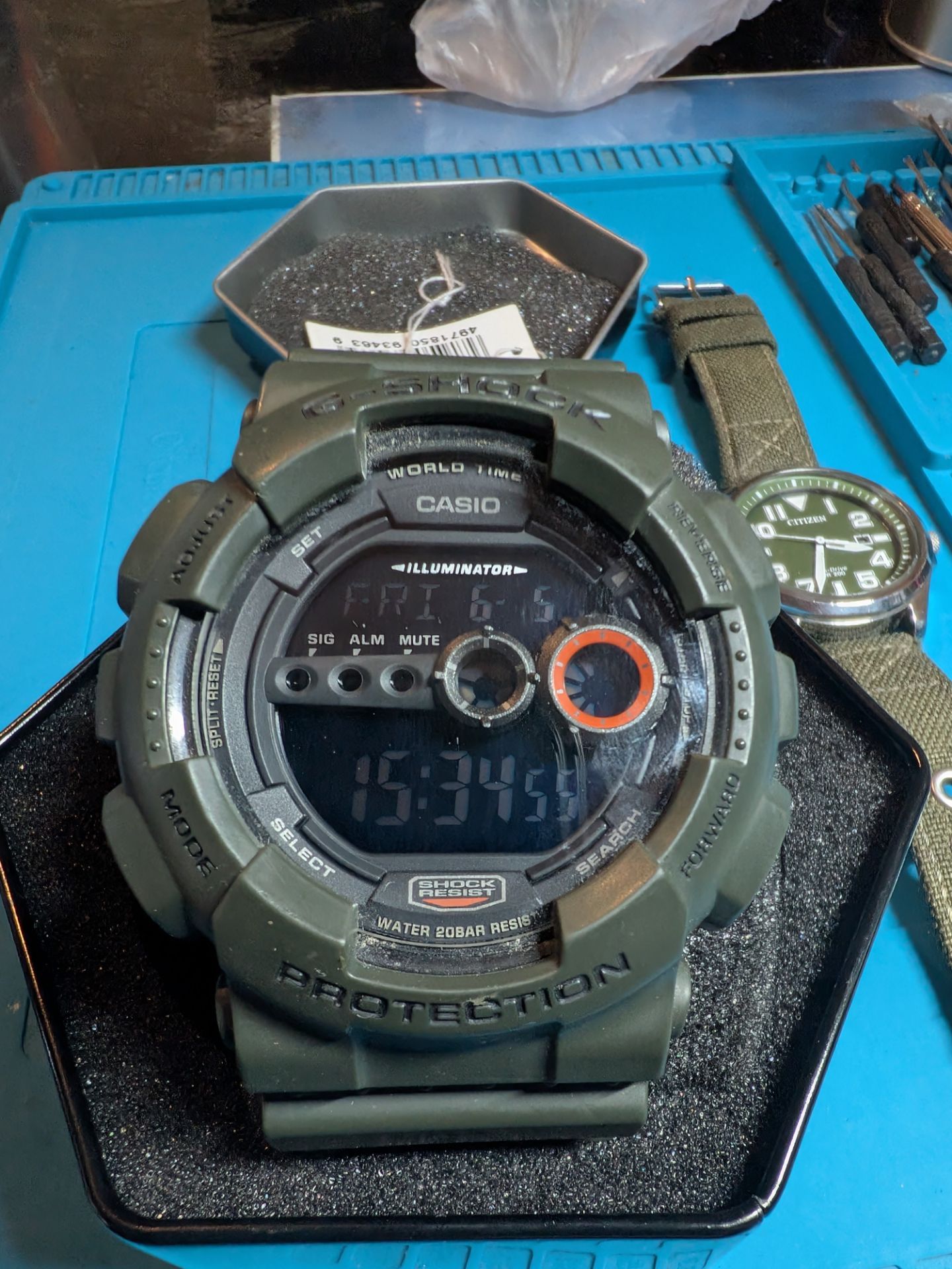 Casio G-Shock & Citizen Eco-Drive Field Military Green Army Watches
