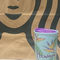 Starbucks “Hawaii” Paradise Tropical Floral Ceramic Tumbler Mug
