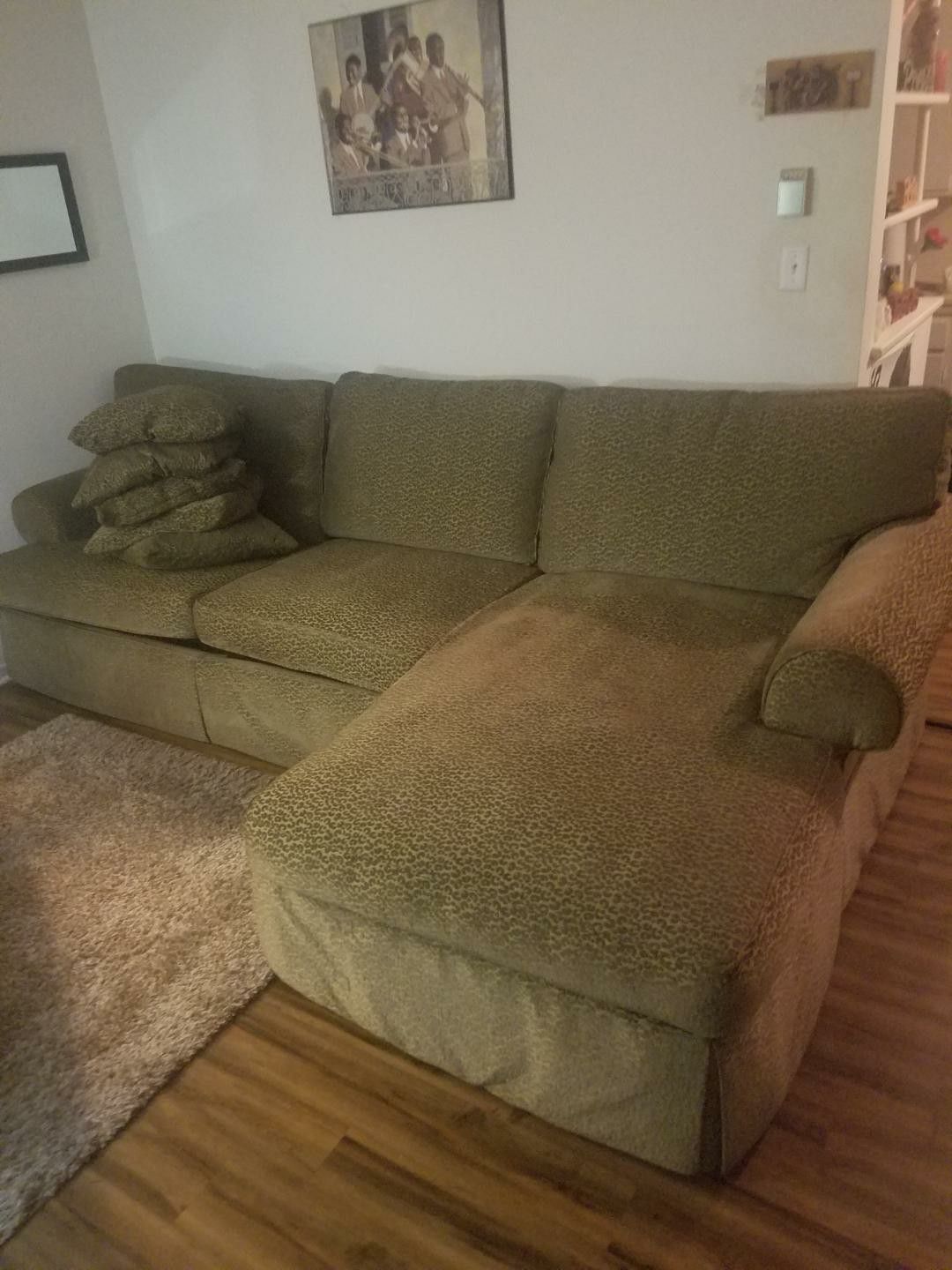 Sage Green Oversized Sectional-MUST SEE!!