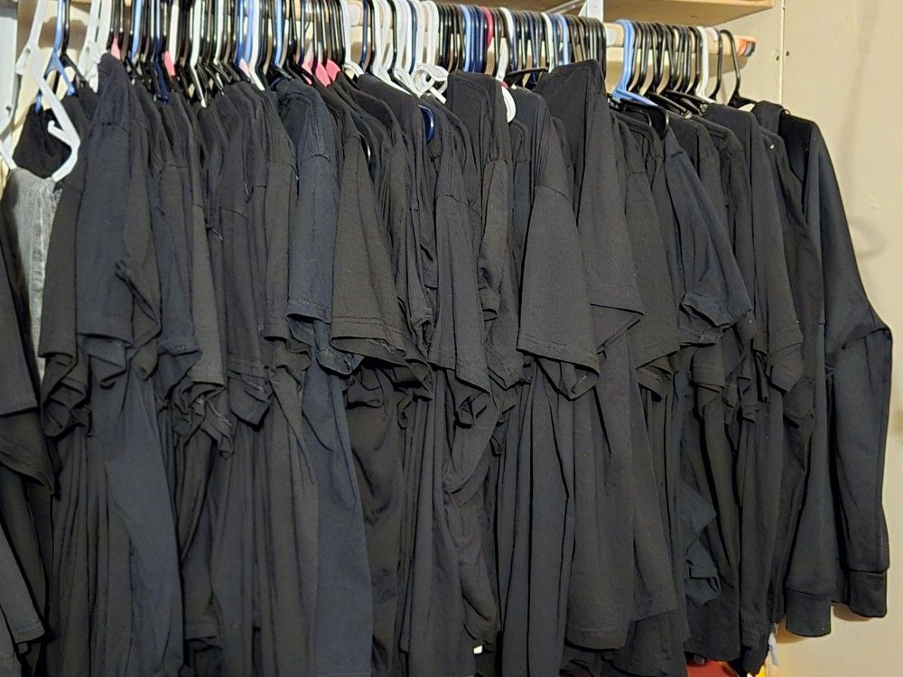 Mens Used Black T Shirts XL