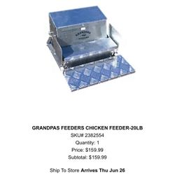 Grandpas Chicken Feeder 