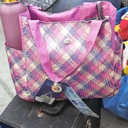 7 Pc Large Insulated Fashionable Lightweight Lunch Picnic Tote Bag