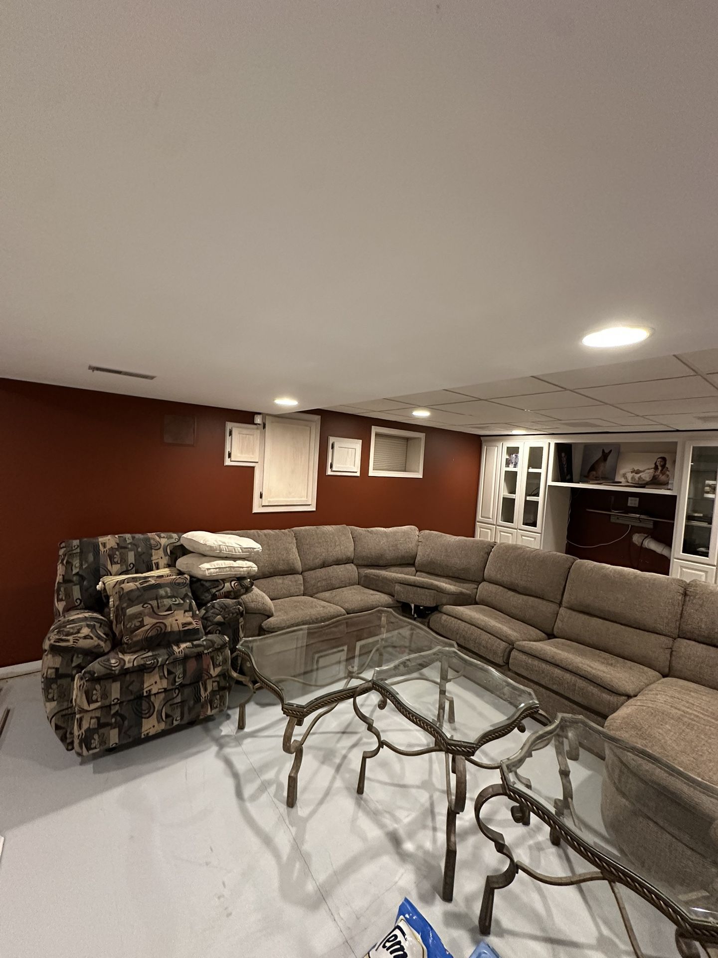 Couch and chair with tables