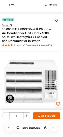 LG Window mounted air conditioner unit