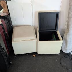 Leather Storage Leg Rests