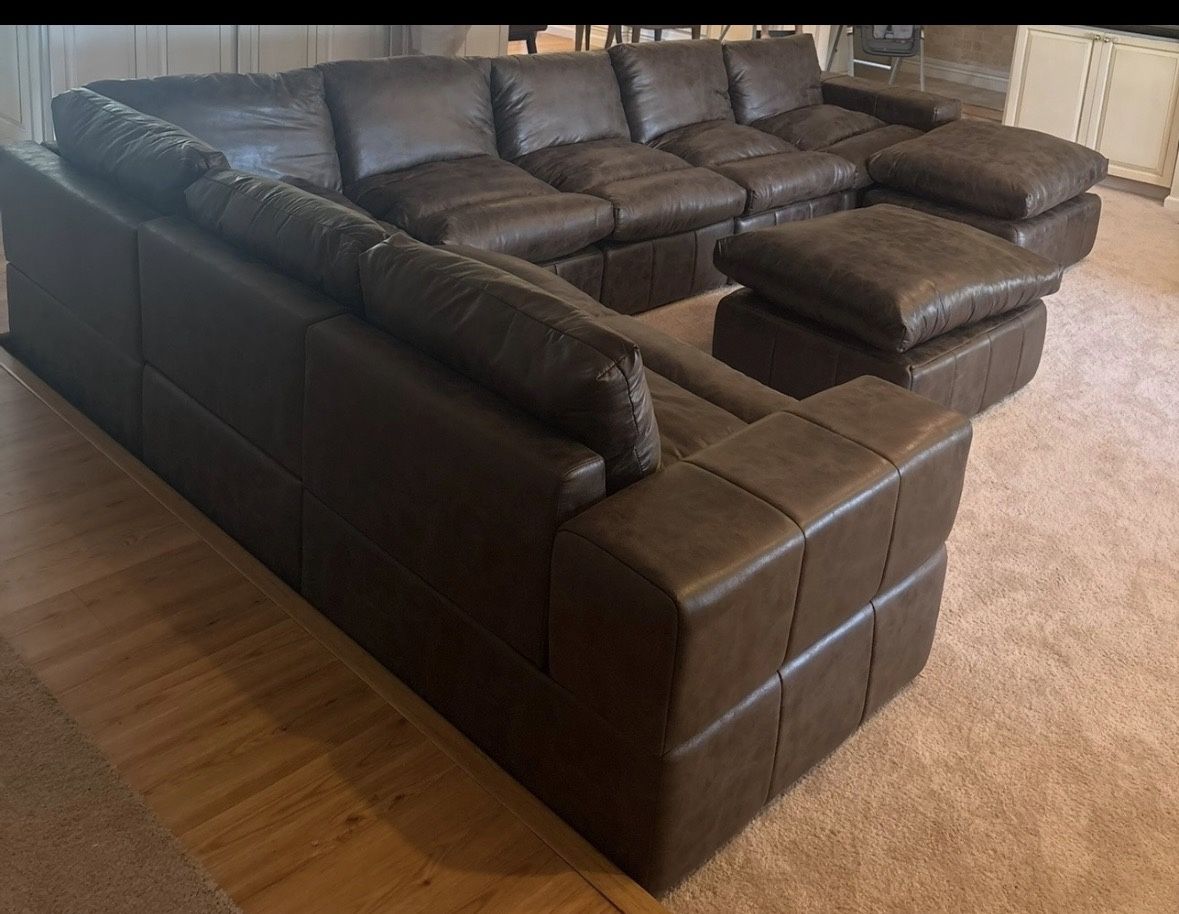 Upholstered U-Shaped Sectional Reversible. Price Including Delivery