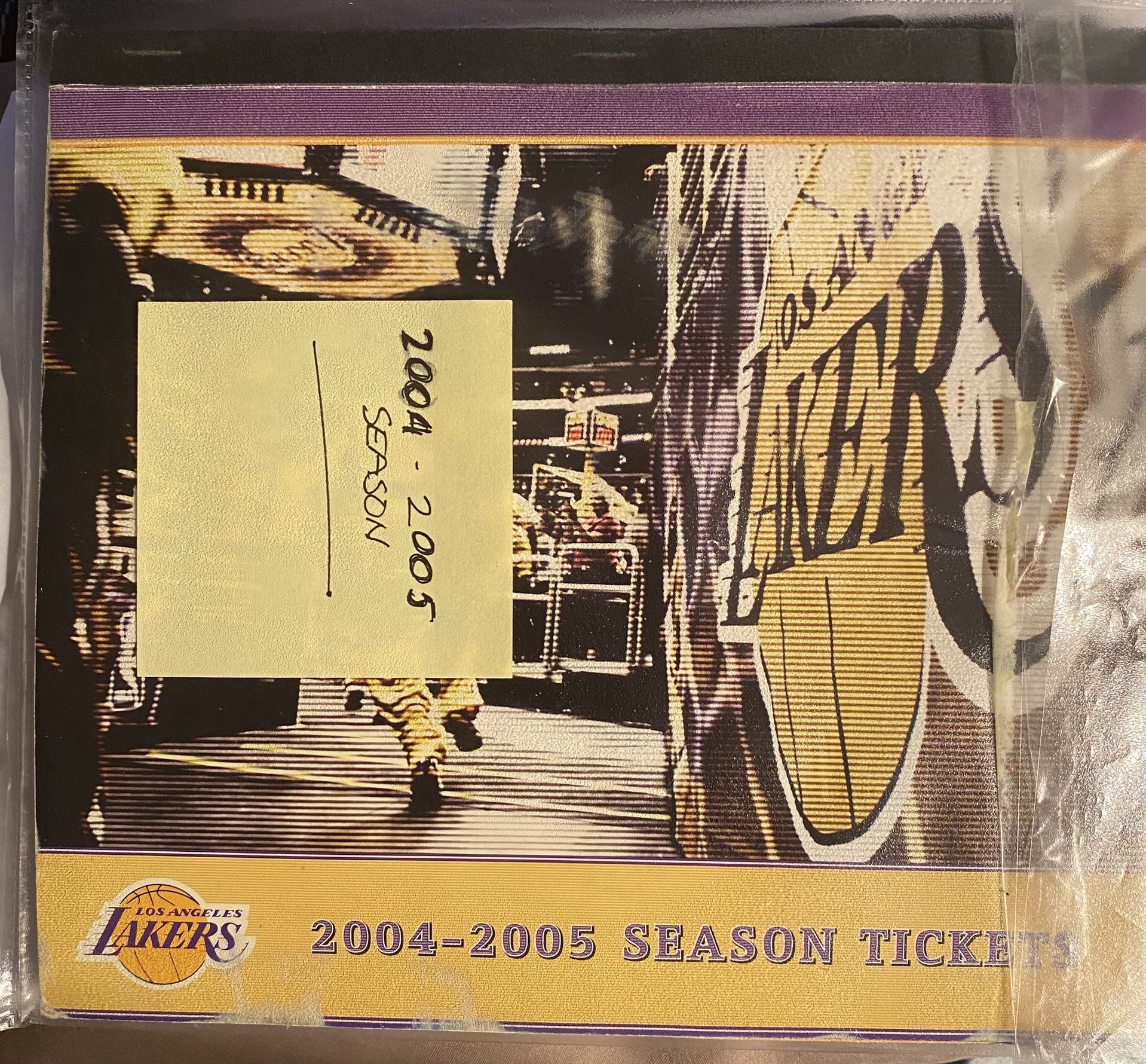 L  A  Laker Memorabilia 2004 -05 Season Tickets 