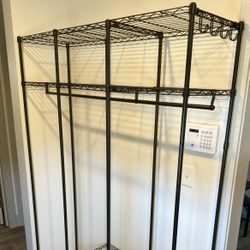 Black Closet Storage Rack 