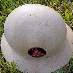 Antique WW2 Civil Defense Air Raid Warden Helmet 