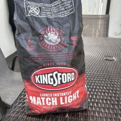 Two Unopened 8lb Bags of kingsford Match Light Charcoal Bags