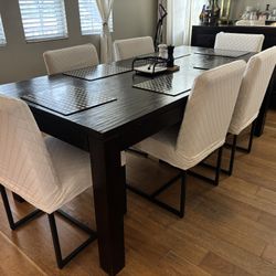 Acacia Wood Heirloom Dining Table And Buffet 