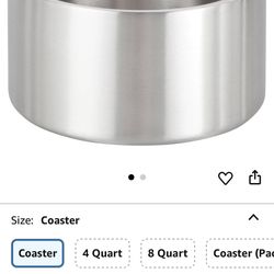 Winco Stainless Steel Double Wall Wine Coaster Cooler 5” Smooth Satin Finish 