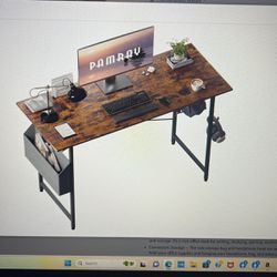 Computer Desk For Small Places With Storage Bag