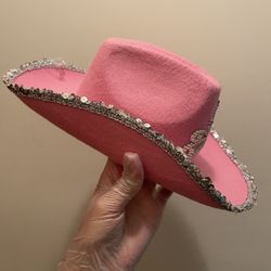 Light Up Country Western Pink Cowgirl Hat