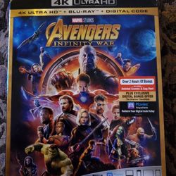 Marvels Avengers 4k Blu-ray And Regular Blu-ray LIKE NEW 