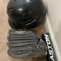 Kid Baseball Safety Hat,mit, Bat And Ball