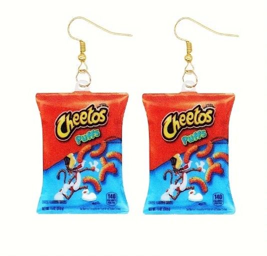 Cheeto Puffs Dangle Earrings