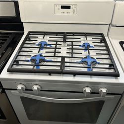 Whirlpool 30” Gas Range | 4 Burners | White | Same-Day Delivery